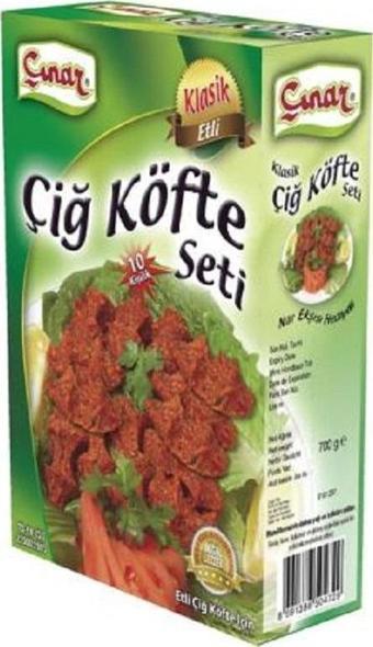 ÇINAR ÇİĞKÖFTE SETİ KLASİK (ETLİ İÇİN) 700 GR x 16 ADET