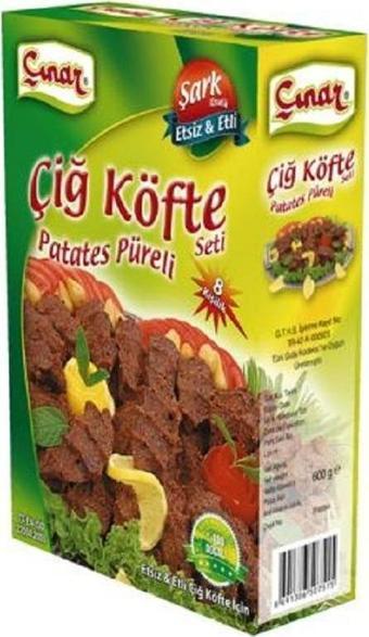 ÇINAR ÇİĞKÖFTE SETİ ŞARK (PATATES PÜRELİ) 600 GR x 16 ADET