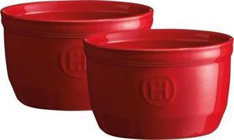 Emile Henry Fırın Kabı Ramekin No.10 Burgundy 2 Li Set-EH344010