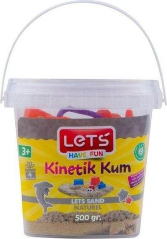 Lets Kinetik Kum 500 gr. Naturel Plastik Kutu L-10157