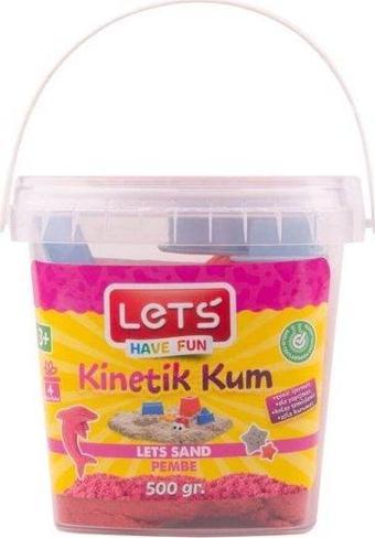 Lets Kinetik Kum 500 gr. Pembe Plastik Kutu L-10160