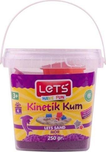 Lets Kinetik Kum 250 gr. Mor Plastik Kutu L-10187