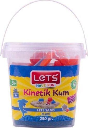 Lets Kinetik Kum 250 gr. Mavi Plastik Kutu L-10186