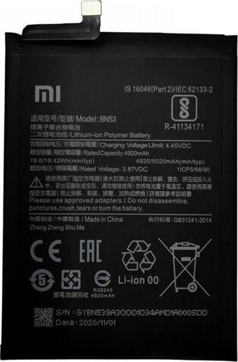  Xiaomi Redmi Note 9 Pro Bn53 Orjinal Batarya