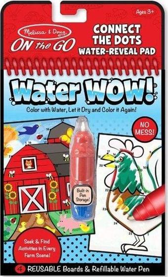 Melissa & Doug Water Wow! Su İle Boyama Kitabı - Çiftlik - Noktaları Birleştir