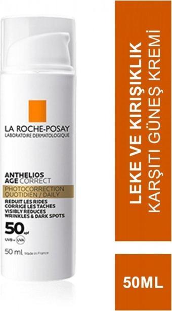 La Roche-Posay Anthelios Age Correct SPF 50 Leke Ve Kırışıklık Karşıtı Yüz Güneş Kremi 50 ml