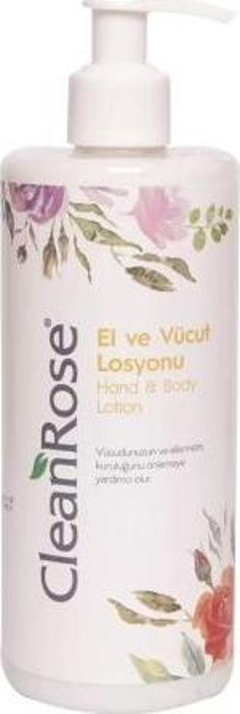 Clean Rose Gül Özlü Pompalı El ve Vücut Losyonu 400 ml