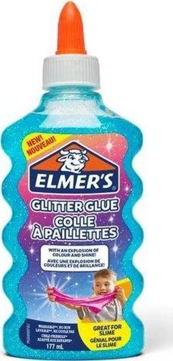 Elmer's 177 ml Simli Mavi Yapıştırıcı 