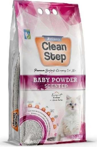 Clean Step Aktif Karbonlu Bebek Pudralı I?nce Taneli Topaklanan Bentonit Kedi Kumu 5 Lt