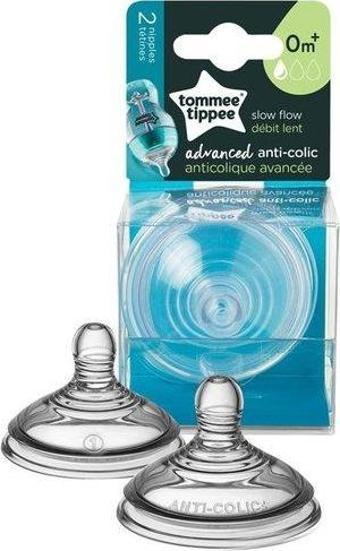 Tommee Tippee Gelişmiş Antikolik Biberon Emziği 2'li Yavaş Akış