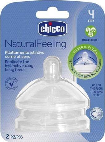 Chicco NaturalFeeling Biberon Emziği 4 Ay+ Akış Ayarlı 2'Li