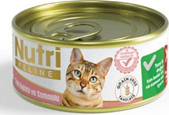 Nutri Feline 85Gr Ton Balıklı Somonlu 1Adet Yaş Kedi Maması