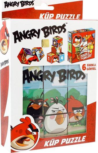 Angry Birds Anaokul Çocukları İçin 9 Parça Küp Eğitici Puzzle