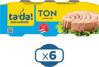 Tada Ayçiçek Yağlı Ton Balığı 3x75 Gr x 6 Adet