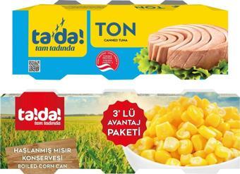 Tada Ton Balığı 3x75 gr + Mısır Konservesi 3x200 gr 2 li Set