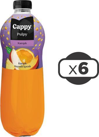 Cappy Pulpy Karışık Meyveli İçecek 1 Lt x 6 Adet
