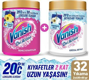 Vanish Kosla Multipower Toz Leke Çıkarıcı Deterjan Güçlendirici 480gr Pembe + 480gr Beyaz