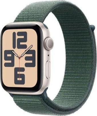 Apple Watch SE GPS 44mm Aluminium Case with Lake Green Sport Loop