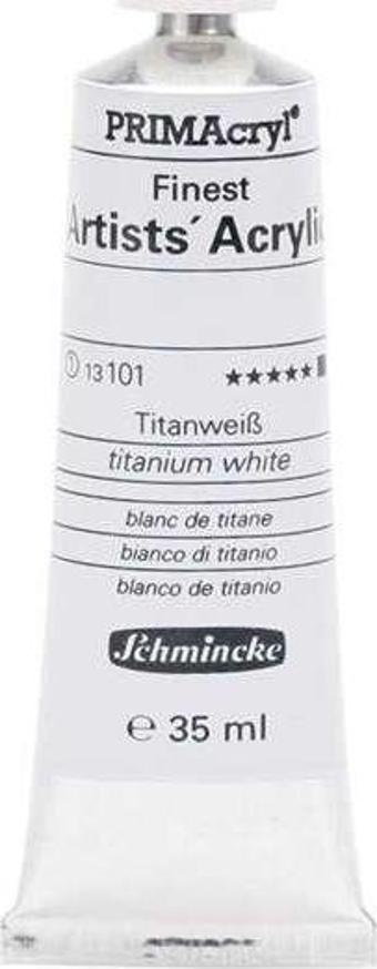 Schmincke PRİMAcryl Artist Akrilik Boya 35 ml Seri 1 Titanium White 101