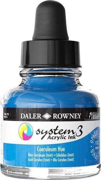 Daler Rowney System3 Sıvı Akrilik Mürekkep Boya 29.5 ml Coeruleum Hue112