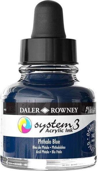 Daler Rowney System3 Sıvı Akrilik Mürekkep Boya 29.5 ml Phthalo Blue 142