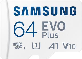 Samsung Evo Plus MB-MC64KA Class 10 UHS-I U1 A2 V10 64 GB Micro SD Kart