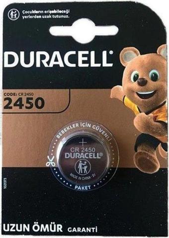 Duracell CR2450 Lityum Tekli Düğme Pil