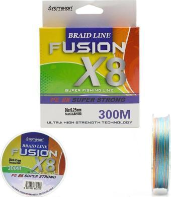 Remixon Fusion 300M 0,20mm X8 Multi Color İp Misina