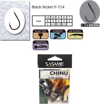 Sasame Chinu F-714 No:1/0 Black Nikel Olta İğnesi