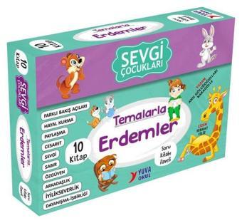 Sevgi Çocukları Temalarla Erdemler Seti - 10 Kitap Takım - 2-3. Sınıflar İçin - Ahu Gölcüoğulları - Yuva