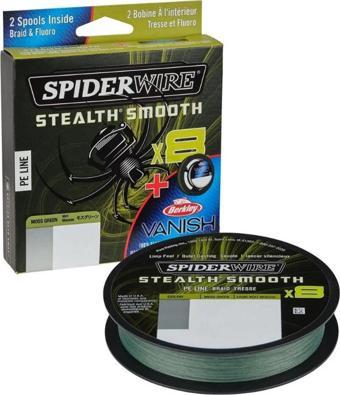 Spider Wire 8 Braid & Fluorocarbon Duo Spool System 150 & 45m Moss Green/Clear  0,13 & 0.35mm