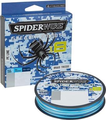 Spider Wire Stealth Smooth8 x8 Pe Braid 300m Blue Camo Örgü İp 0.19mm