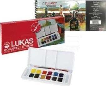 Lukas 6855 Studio Aquarell 12 Renk + Defter Set