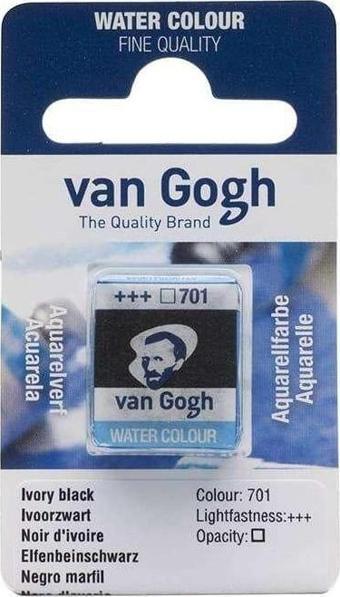 Talens Van Gogh Yarım Tablet Sulu Boya Ivory Black 701