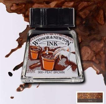 Winsor & Newton Çini Mürekkebi 14 ml Peat Brown 469