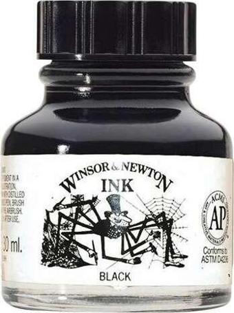 Winsor & Newton Çini Mürekkebi 30 ml Black 30