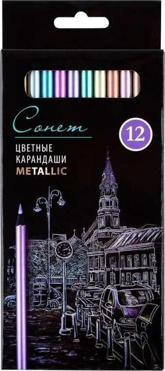 St. Petersburg Sonnet Kuruboya Kalem Seti 12’li Metalik Renkler 131411234