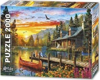 Star Game Dağ Gölünde Gün Batımı 2000 Parça Puzzle 1100479