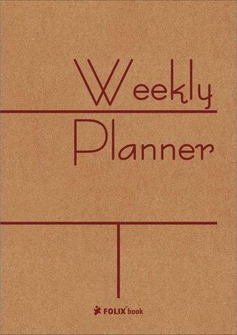 Folix Weekly Planner A5 Kraft Sert Kapak 70 gr Ekstra Hafif Krem Kağıt Spiralli 150 Yaprak Flx-82276