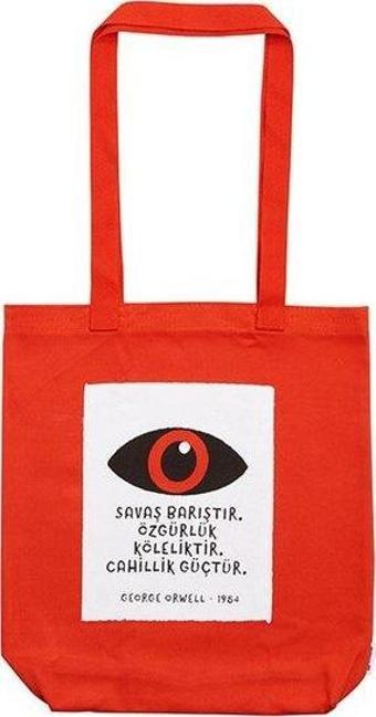 Can Dükkan George Orwell 1984 Seri 2 Bez Çanta Kırmızı