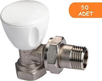 50 Adet ECA RV3 1/2 Köşe Radyatör Valfi Petek Havlupan Vanası 602120641