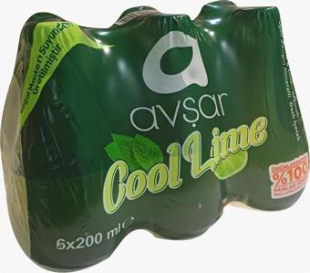 Avşar Cool Lime Nane Limon Aromalı Maden Suyu 200 Ml X 6 Adet