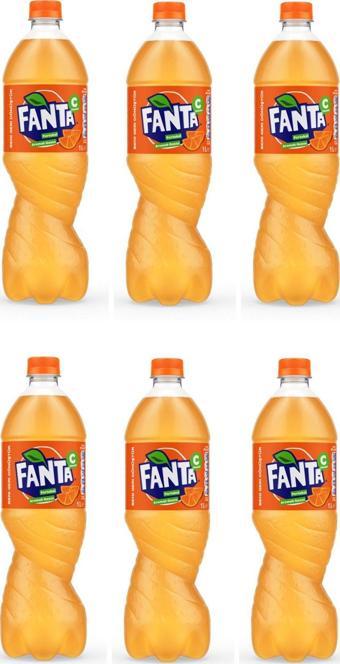 Fanta Portakal Aromalı Gazoz 1 Lt X 6 Adet