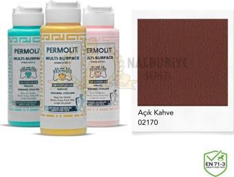 Permolit Multi Surface Akrilik Hobi Boyası AÇIK KAHVE 120 ml.