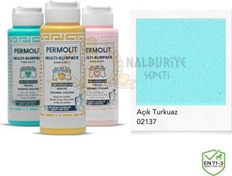 Permolit Multi Surface Akrilik Hobi Boyası AÇIK TURKUAZ 120 ml.