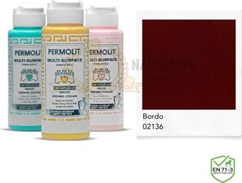 Permolit Multi Surface Akrilik Hobi Boyası BORDO 120 ml.