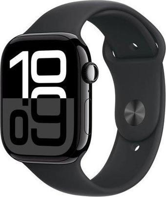 Apple Watch Series 10 GPS 42mm Aluminium Case with Black Sport Band - M/L