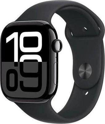 Apple Watch Series 10 GPS 46mm Aluminium Case with Black Sport Band - S/M