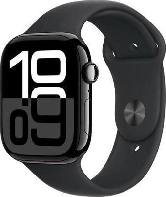 Apple Watch Series 10 GPS 46mm Aluminium Case with Black Sport Band - M/L