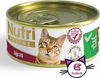 Nutri Feline 85Gr Sığır Etli Tahılsız 6Adet Yaş Kedi Maması